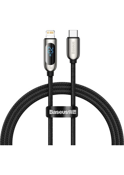 Display Hızlı Şarj Kablosu Type-C To Ip 20W, 1m, Siyah