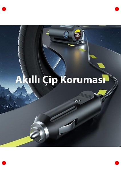 12V Araç Lastik Şişirme Kompresörü - LED Ekranlı fırsatları