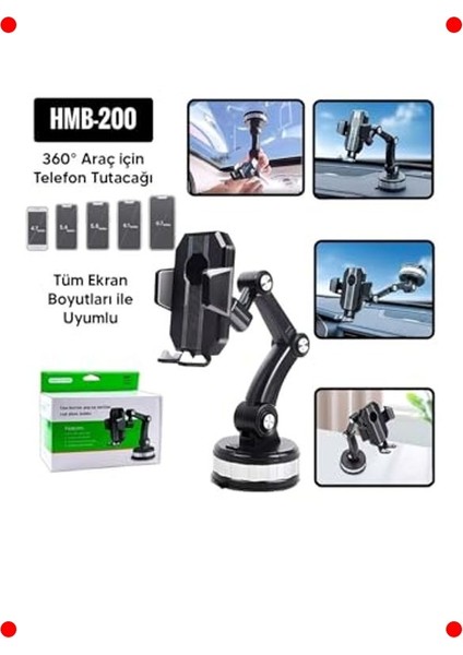 Uzayabilen Vantuzlu 360 Derece Döner Araç Telefon Tutucu fırsatları