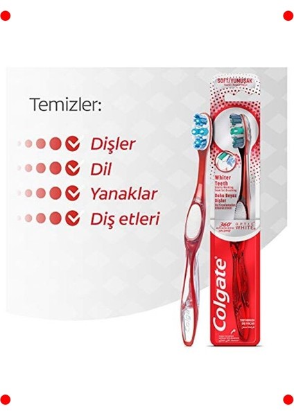 360 Derece Beyazlatıcı Yumuşak Diş Fırçası modelleri