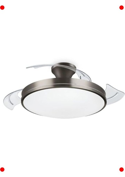 Uzaktan Kumandalı Nikel Tavan Vantilatörlü Armatür
