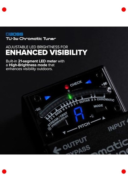 Profesyonel Kromatik Tuner Pedalı - Waza El Sanatı indirimleri