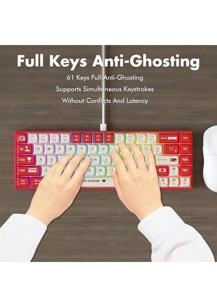 AK680 Kırmızı Switch Hot-Swap Kablolu Klavye Type C Kablolu (Kırmızı Switch) fiyatları