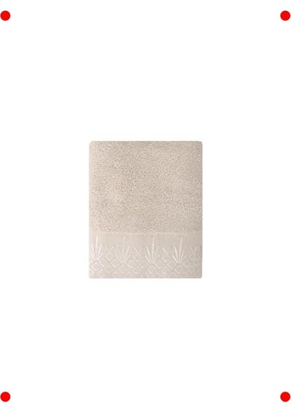 Zarif Gri Nakışlı Pamuklu El Havlusu 50X90