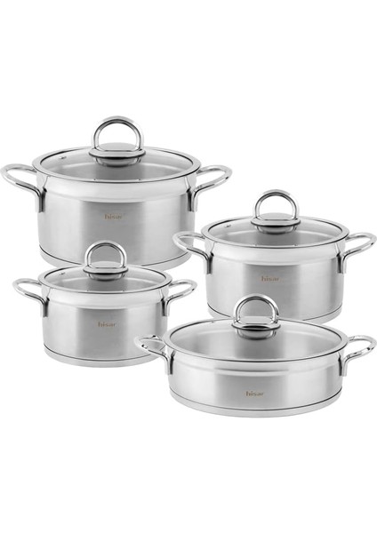 Çelik Tencere Seti, 8 Parça