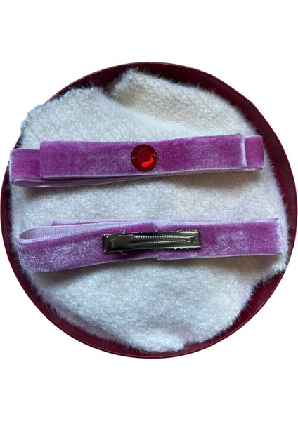 Kadife Kurdele Boncuk Detaylı Kıskaç Saç Tokası – 2’li Set fiyatları