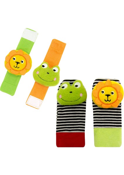 Çıngıraklı Çorap ve Bileklik Aslan ve Kurbağa