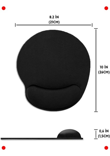 Bilek Destekli Jel Mouse Pad - Ergonomik, Kaymaz Taban modelleri