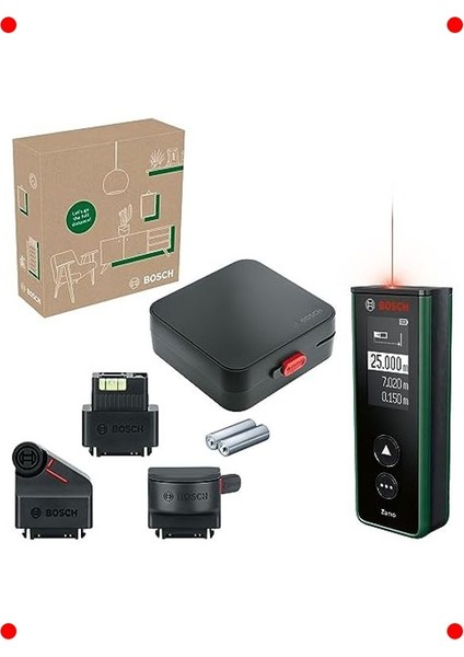 Lazerli Uzaklık Ölçer Seti (25M Menzil + Adaptörler)