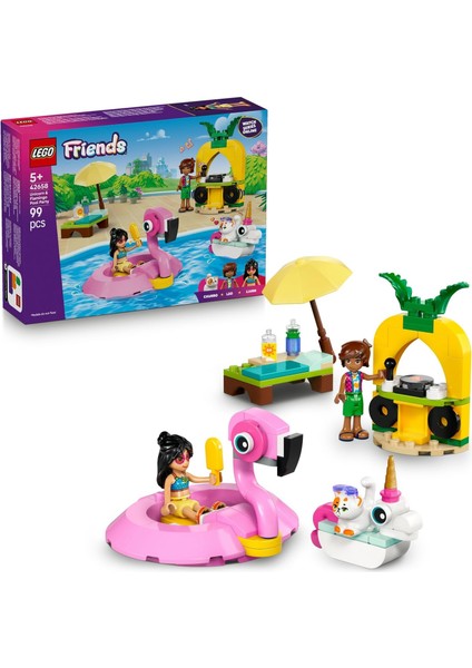 Tek Boynuzlu At ve Havuz Partisi 42658-5 Yaş ve Üzeri Kız ve Erkek Çocuklar Için 2 Mini Bebek ve 1 Kedi Figürü Içeren Yaratıcı Oyuncak Yapım Seti, Hediye Fikri (99 Parça)