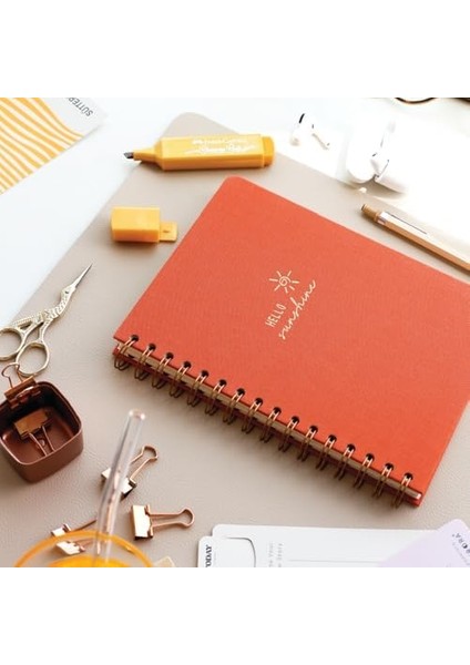 A5 Spiralli Sert Kapak Düz Çizgisiz Tarihsiz Not Defteri modelleri