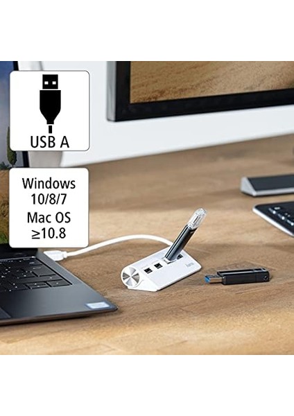 Hub, 4 Ports, USB 2.0, 480 Mbit/s, Beyaz fiyatları