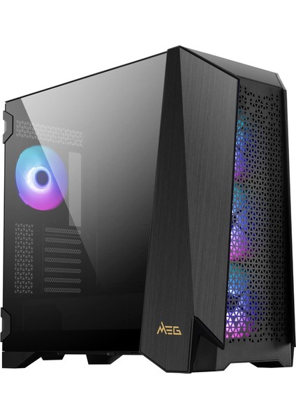Meg Prospect 700R Temperli Cam 4 X140MM A-Rgb Dokunmatik IPS Panel E-Atx Gaming Bilgisayar Kasası