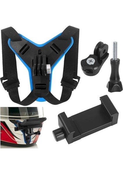 Aksiyon Kamera ve Telefon Tutucu Kask Aparatı Gezi Seyahat ve Sürüşlerde Kullanmak Için Cep Telefonu Kask Tutucu (Tüm Modeller Ile Uyumlu) X001 fiyatları