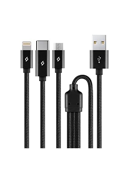 Alumicable Trio Şarj Kablosu 1mt. Type-C, Lightning, Micro USB fiyatları