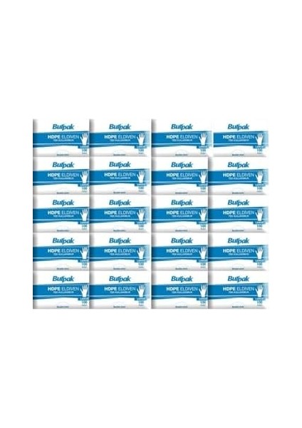 Hdpe Iş Temizlik Tek Kullanımlık Şeffaf Eldiven/büyük Boy / 100 Adetlik 20 Paket - Koli fiyatları