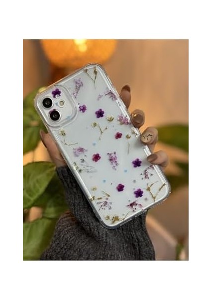 Go Aksesuar 11 Köşeli (12 Görünümlü) ile Uyumlu Mor Çiçek Desenli Kamera Korumalı Kılıf fiyatları