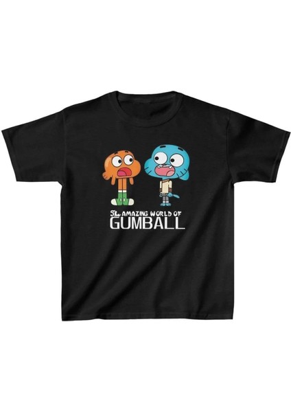 Çocuk Unisex Baskılı T-Shirt - Siyah