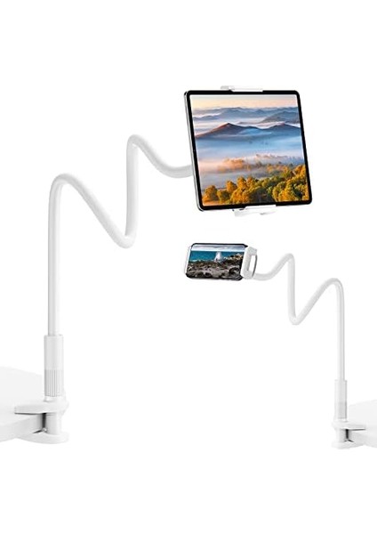 Datura Is 100CM Akrobat Ayarlanabilir Telefon Tablet Tutucu Beyaz modelleri