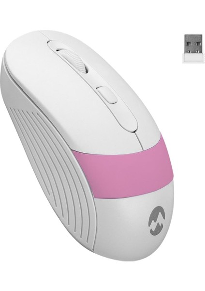 Sm-18 USB Beyaz/pembe 2.4ghz Optik Kablosuz Mouse