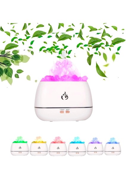 Hava Nemlendirici Tuz Lambalı Tuz Hediyeli Humidifier 200 ml Salt Lamp Ultrasonik Gece Lambası
