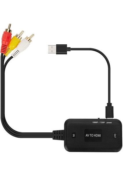 Rca - HDMI Dönüştürücü, Av&apos;den Hdmı&apos;a Dönüştürücü, Rca Kablosu ve HDMI Kablosu ile Birlikte, Pal ve Ntsc Desteği, Kompozit Video Ses Dönüştürücü Adaptör, Oyun Konsolları ve Tv&apos;ler Için modelleri