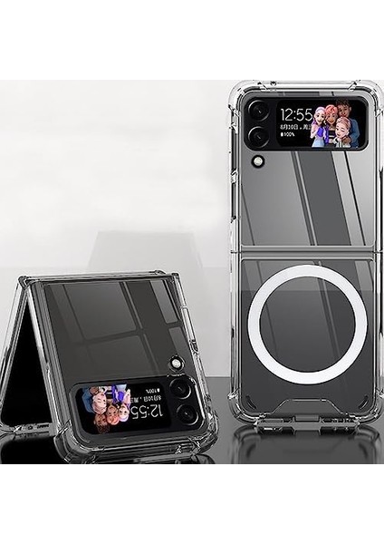 Galaxy Z Flip 3 ile Uyumlu Kılıf Şarj Özellikli ile Uyumlu Nitro Anti Transparan Köşeler Airbag Korumalı Ultra Kalın Galaxy Z Flip 3 ile Uyumlu Şeffaf Kılıf fiyatları