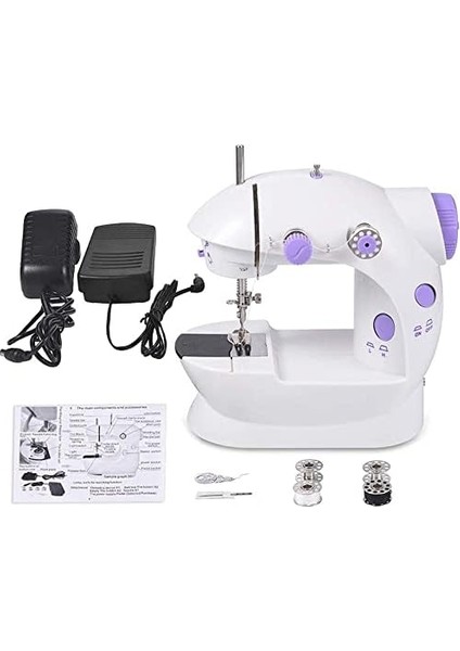 Portatif Dikiş Makinesi Mini Dikiş Makinesi Iki Telli Iki Hızlı Pedallı Mini Boy fiyatları