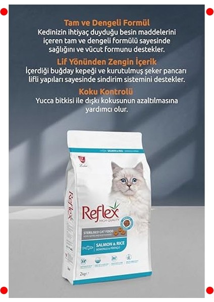 Kısır Kediler Için Somonlu Pirinçli Mama (15 Kg) fiyatları