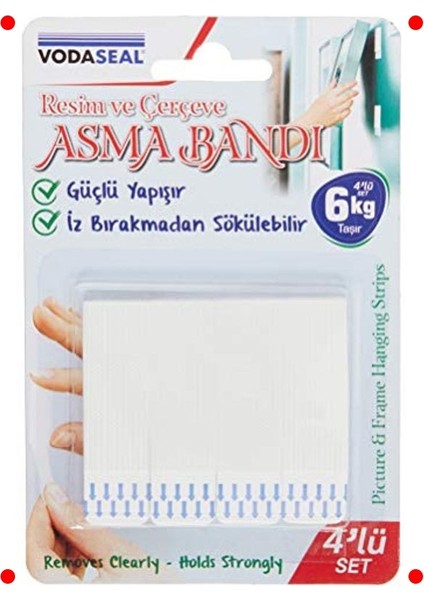 Çerçeve ve Dekor Için 4'lü Cırt Bant Seti