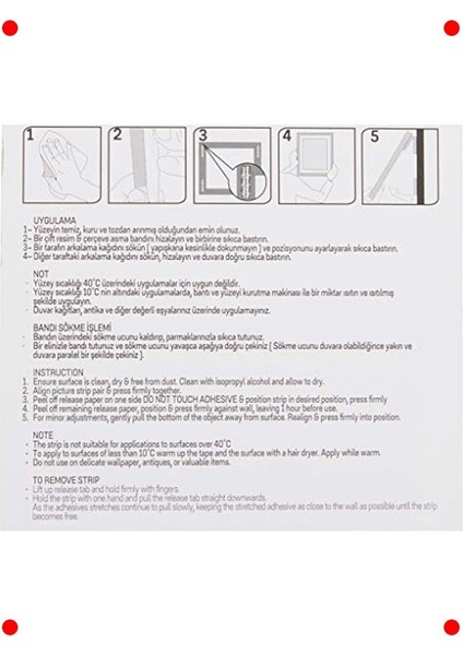 Çerçeve ve Dekor Için 4'lü Cırt Bant Seti modelleri