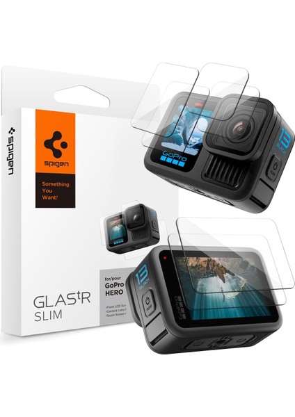 Hero 13 Ön Cam Ekran + Arka Cam Ekran + Kamera Lens Camı Glas.tr Slim Çoklu Paket (6 Adet) - AGL09189