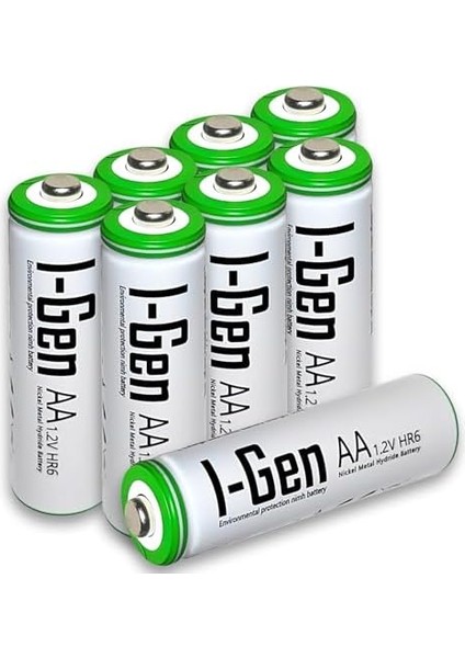 B112 8 Adet Aa 1100 Mah Şarj Edilebilir Pil 1.2V Ni-Mh Şarjlı Pil Solar Aydınlatma Uyumlu fiyatları
