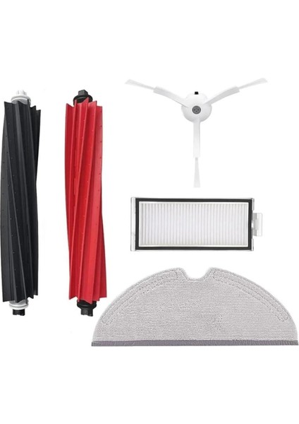 Q8 Max / Q8 Max+ ile Uyumlu 5&apos;li Yedek Parça Seti – Filtre, Mop, Yan ve Ana Fırçalar