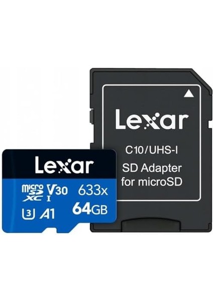 64GB 633X Microsdxc Uhs-I U3 100/45 Mb/sn Yüksek Microsd Hafıza Kartı modelleri