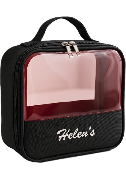 Pvc Şeffaf Seyahat Makyaj Kozmetik Çantası Siyah fiyatları