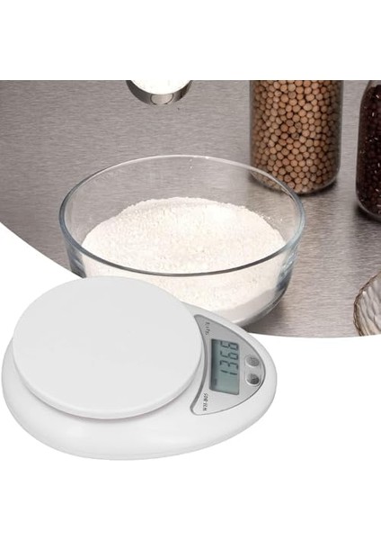 B-05 Mutfak Terazisi (5kg / 1gr) Tartı Kilo Ölçer Beyaz / 5 kg Kap Hediyeli modelleri
