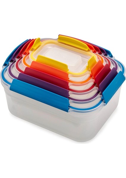 81081 Nest 5 Parça Saklama Kabı Seti, Çok Renkli