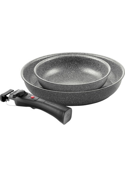 Torre Kızartma Tavası Seti, Seramik Kaplama, 20 + 28 Cm, Indüksiyonlu Ocaklara Uygun, Sap,