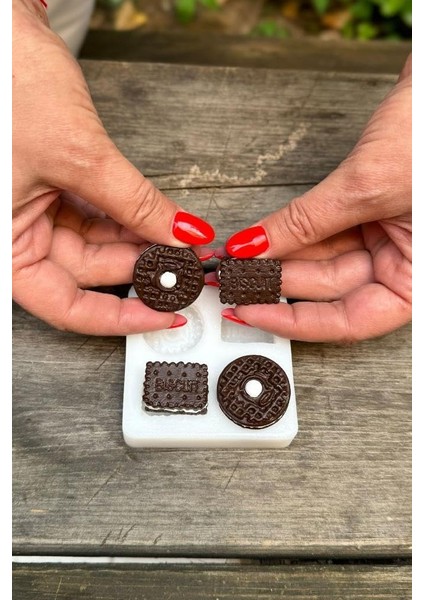 Concept Bisküvi Dörtlü Silikon Mum Kalıbı