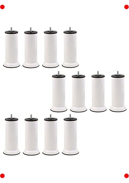 Mobilya Metal Destek Ayağı Seti, M8 Cıvatalı, 15 cm (12 Adet)