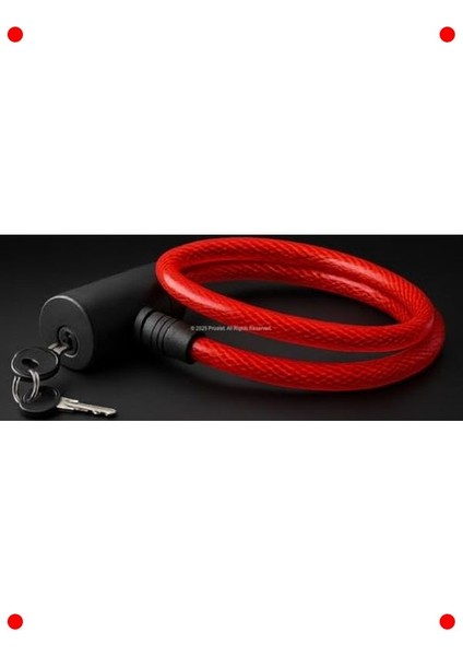 Yedek Anahtarlı Çelik Halat Bisiklet Kilidi 80 cm modelleri