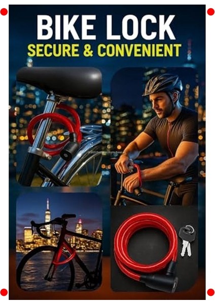 Yedek Anahtarlı Çelik Halat Bisiklet Kilidi 80 cm fırsatları