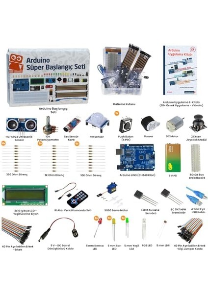Uyumlu Süper Başlangıç Seti Rev3 (Klon) (E-Kitaplı ve Videolu) modelleri