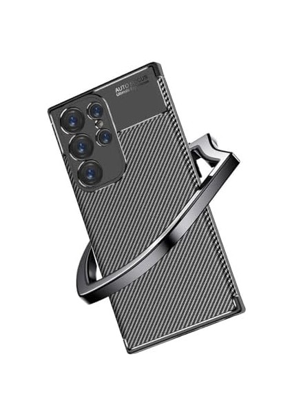 S24 Ultra Siyah Kılıf Karbon Tasarım Parmak Izi Yapmayan Kamera Kısmı Yüksek Lens Esnek Auto Focus fiyatları