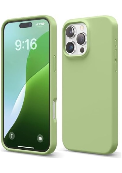 16 Pro Max Uyumlu Özel Ipeksi Dokunuş Hissi Veren Içi Yumuşak Kadife Lansman Silikon Kılıf Kapak (Yeşil) fiyatları
