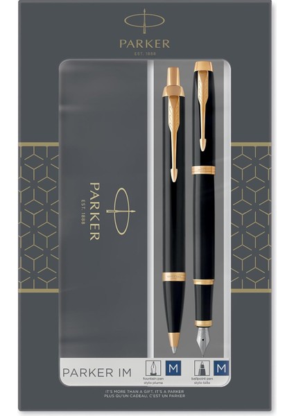 Im Duo Tükenmez Dolma Ikili Set Lake Siyah Altin Kaplama Klips