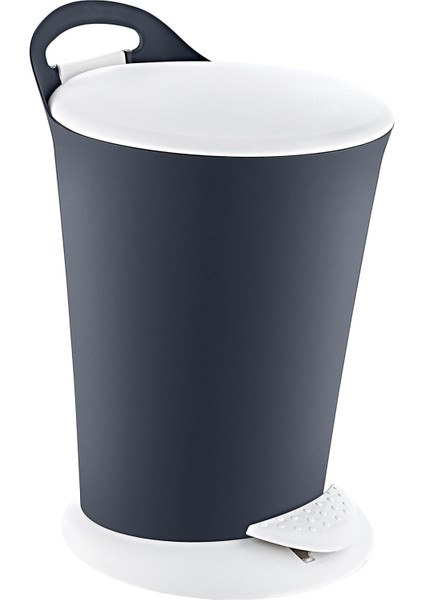 Penguen Pedallı Çöp Kovası 6 Lt - Antrasit Gri, Çok Amaçlı Pedallı Çöp Kovası