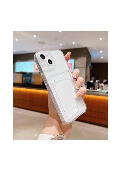 Go Aksesuar 15 ile Uyumlu Şeffaf Kartlıklı Kamera Korumali Esnek Silikon Kılıf fiyatları