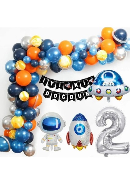 Rakamlı Uzay Temalı Doğum Günü Seti, Uzay2